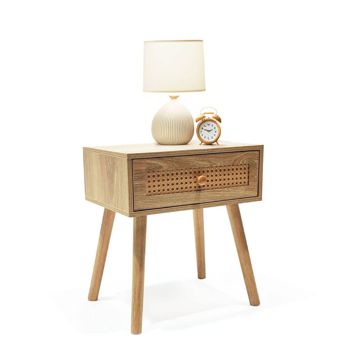 Mesita de Noche MobleKit Marrón 40 x 30 x 45 cm (2 Unidades)