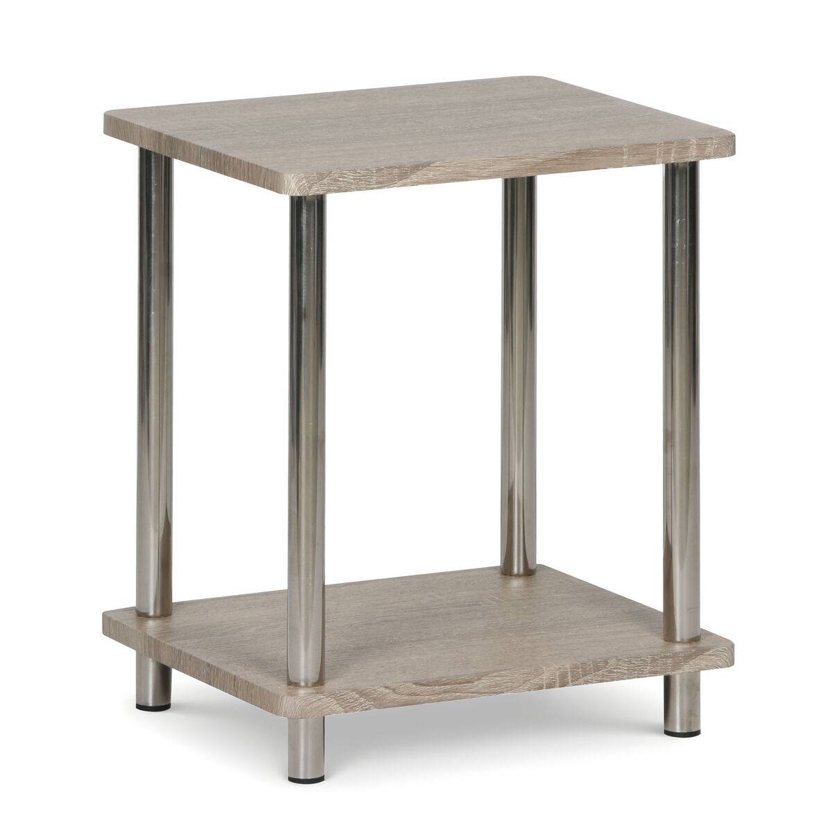 Mesa auxiliar MobleKit Marrón Plateado 34 x 29,5 x 41 cm (4 Unidades)