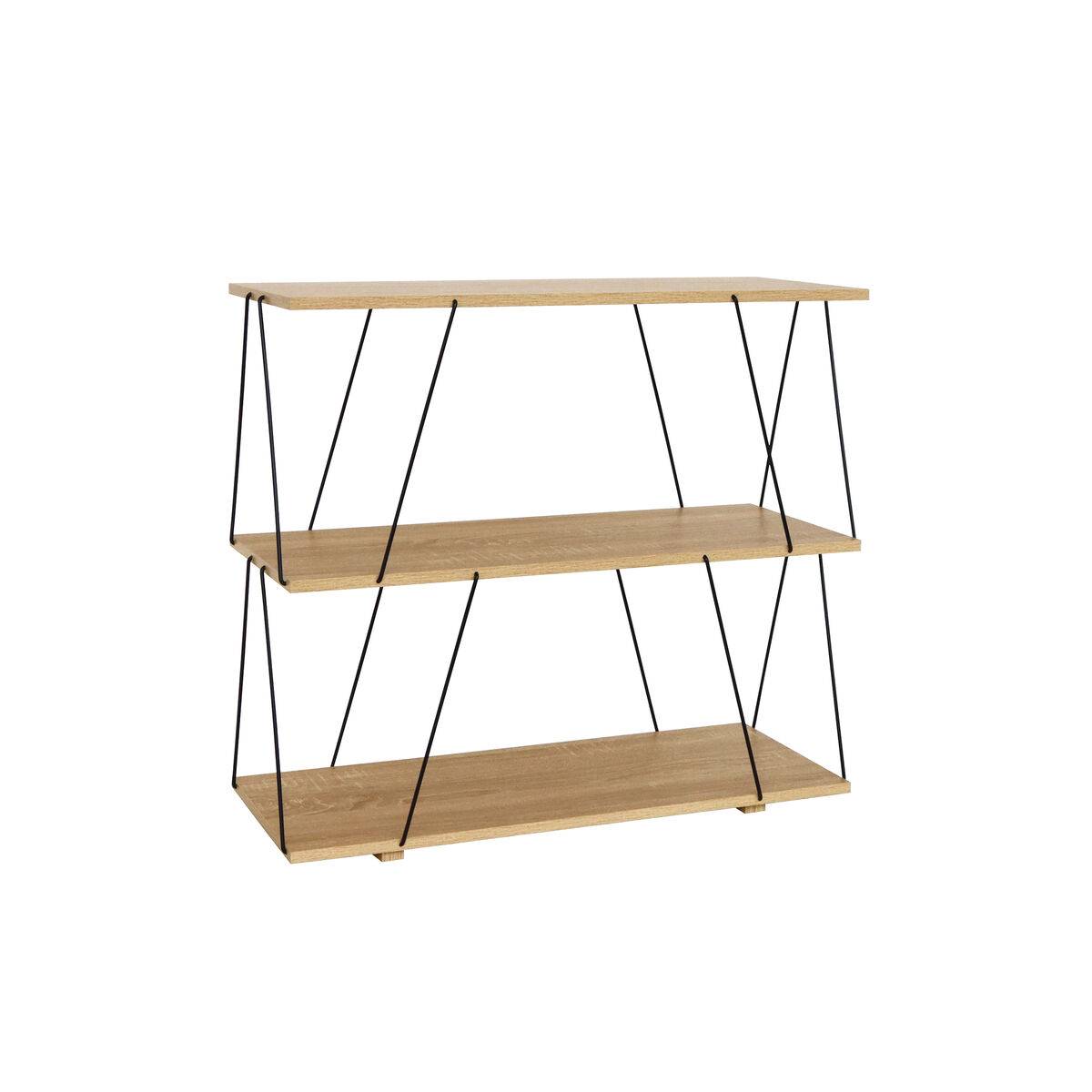 Estantería MobleKit Marrón Negro Madera Metal 80 x 30 x 71,2 cm (2 Unidades)