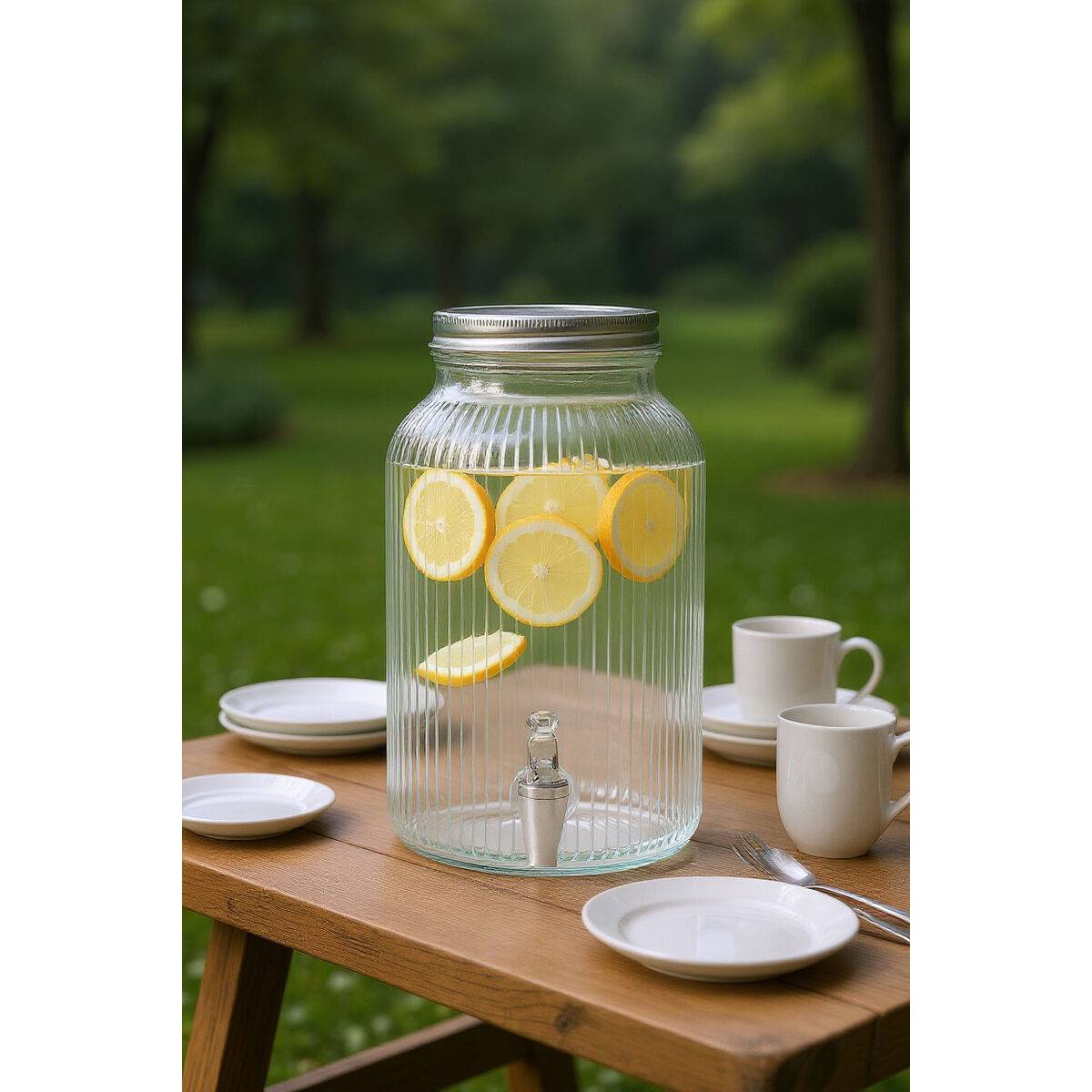 Dispensador de Agua La Mediterránea Lines Vidrio 6 L 18 x 31,5 cm (6 Unidades)