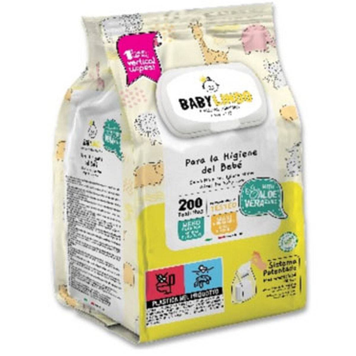 Toallitas Húmedas Baby Lindo Aloe Vera (8 Unidades)