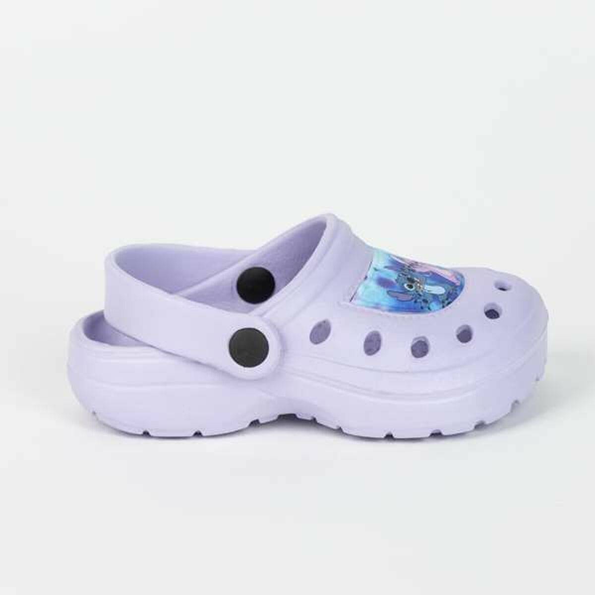 Zuecos de Playa Stitch Morado 28-29