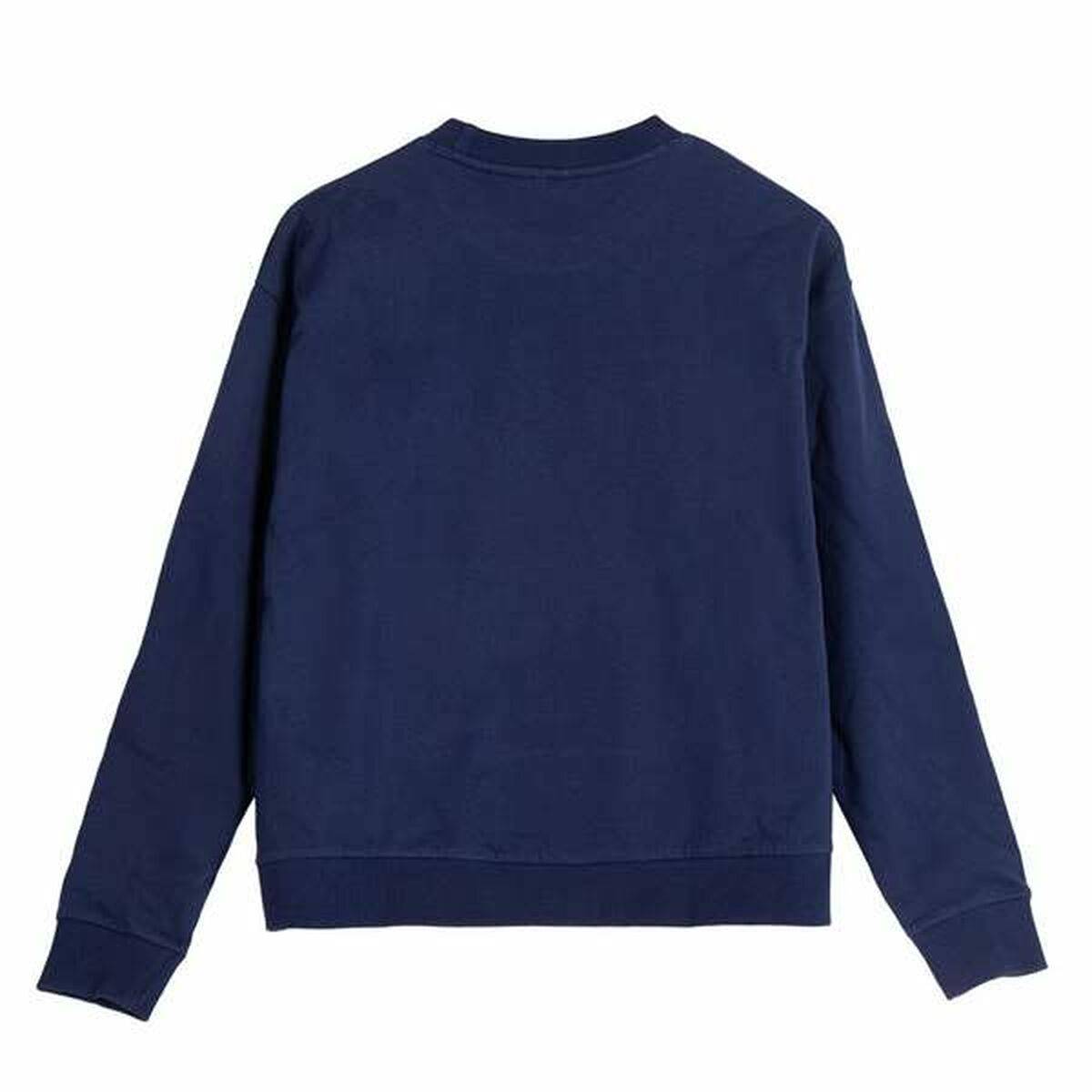 Sudadera sin Capucha Unisex Stitch Azul oscuro XS