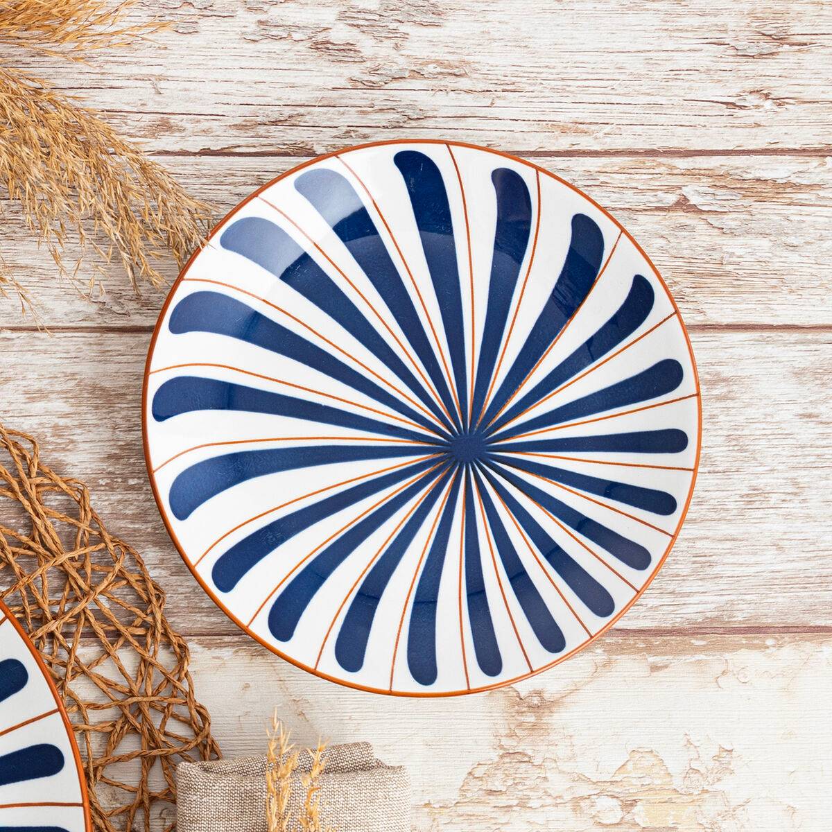 Plato de Postre Bidasoa Oceanika Azul Cerámica Ø 19 cm (12 Unidades)