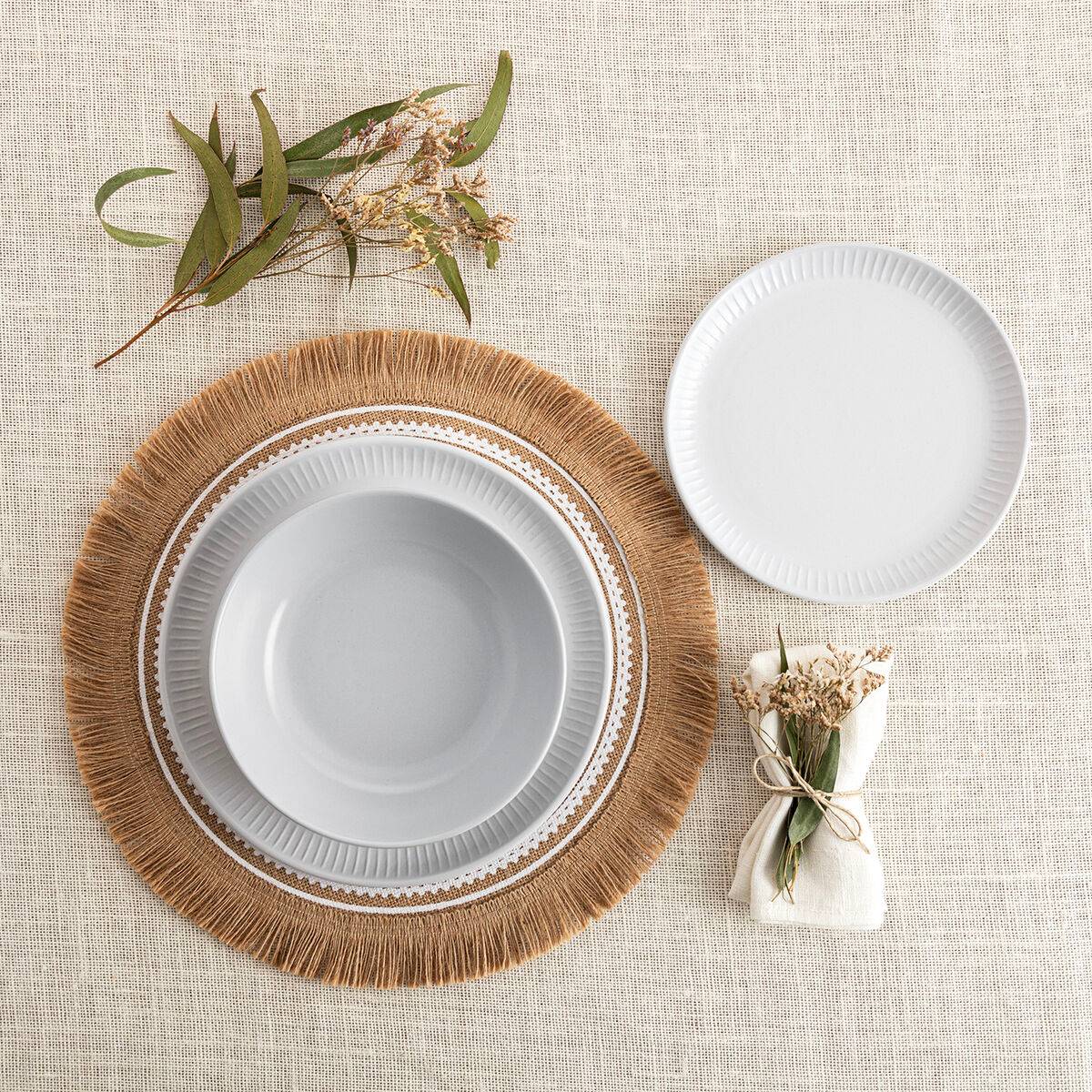 Plato de Postre Bidasoa Moana Gris Cerámica Ø 21,5 cm (12 Unidades)