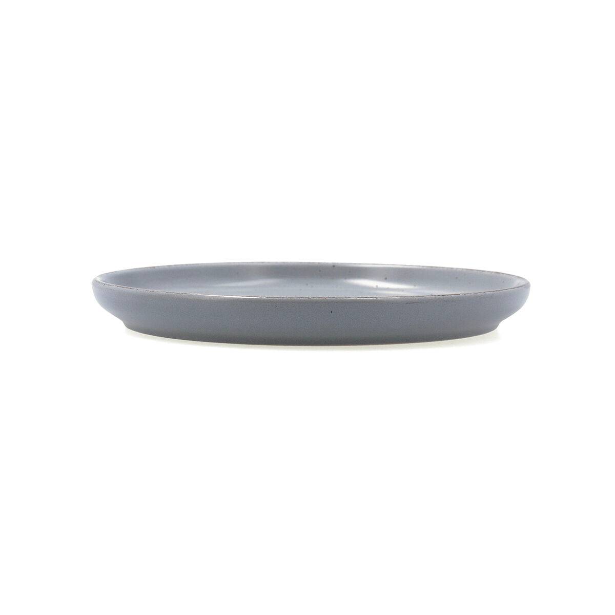 Plato de Postre Quid Duna Gris Cerámica 20 x 2,5 cm (12 Unidades)