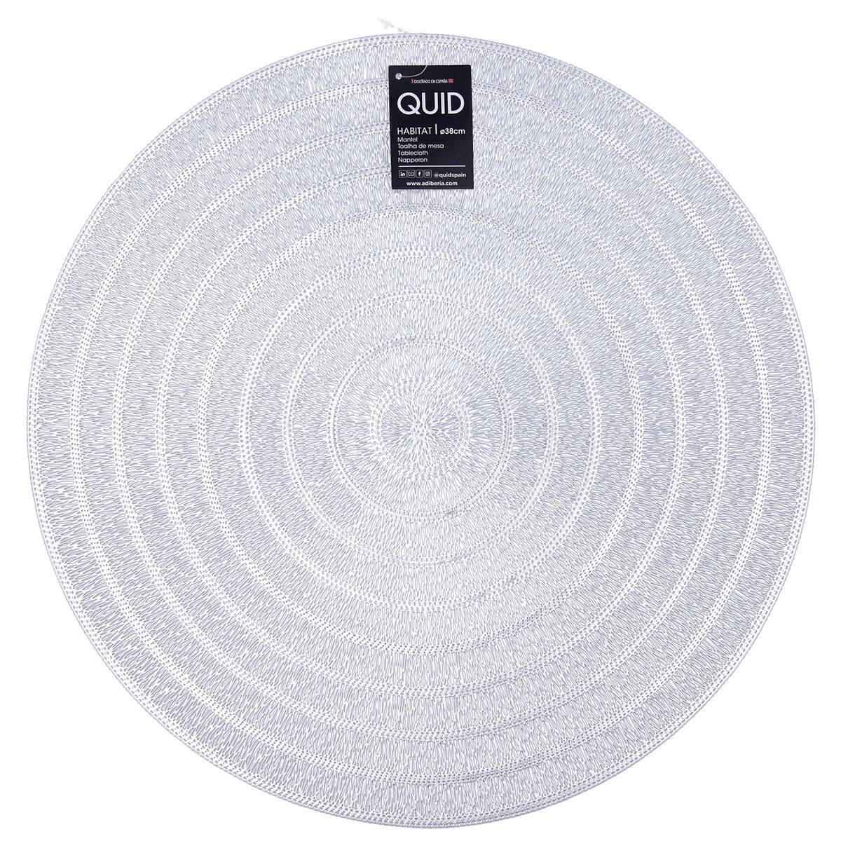 Salvamantel Quid Habitat Plateado Plástico Ø 38 cm (12 Unidades)
