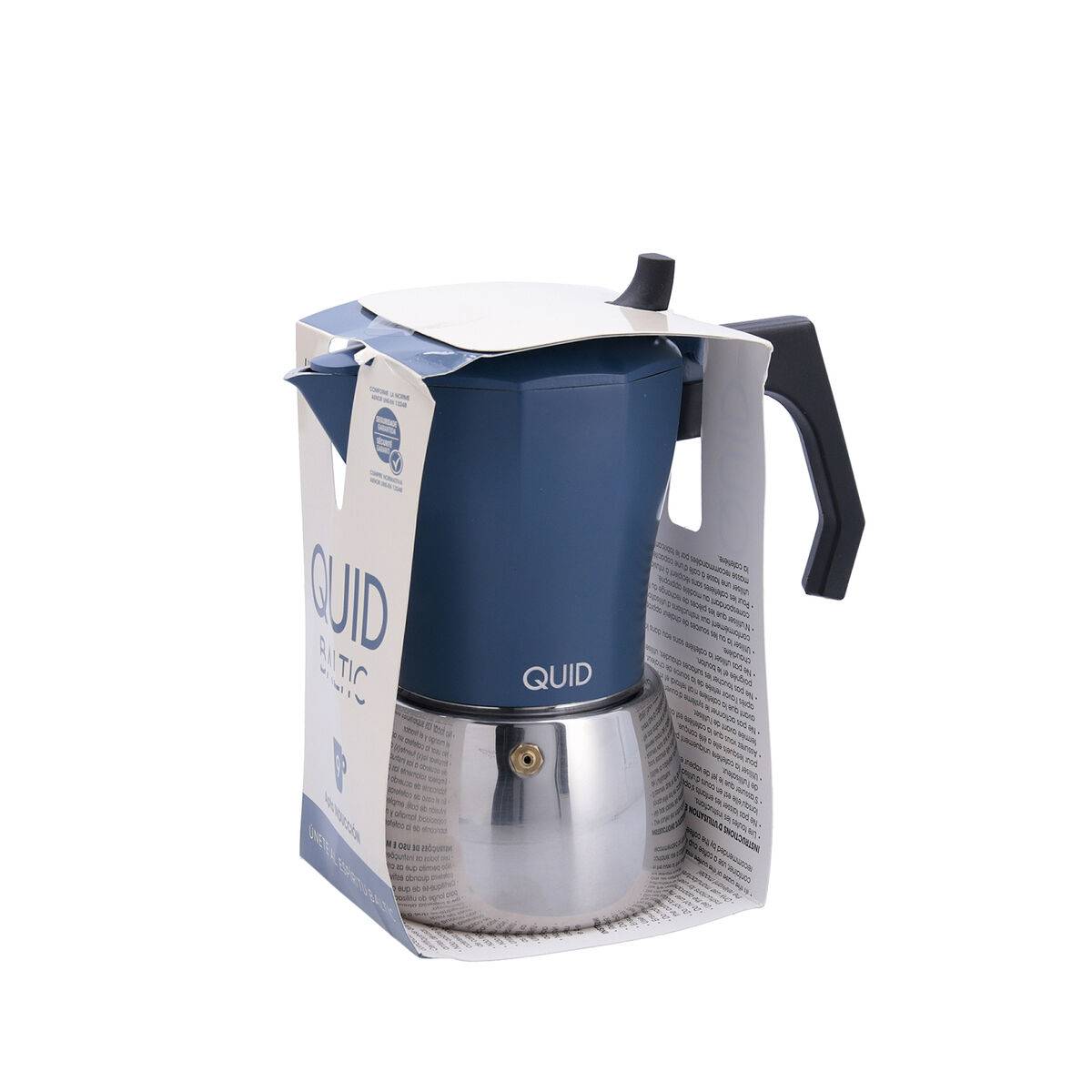 Cafetera Italiana Quid Baltic Blanco Metal 9 Tazas (6 Unidades)