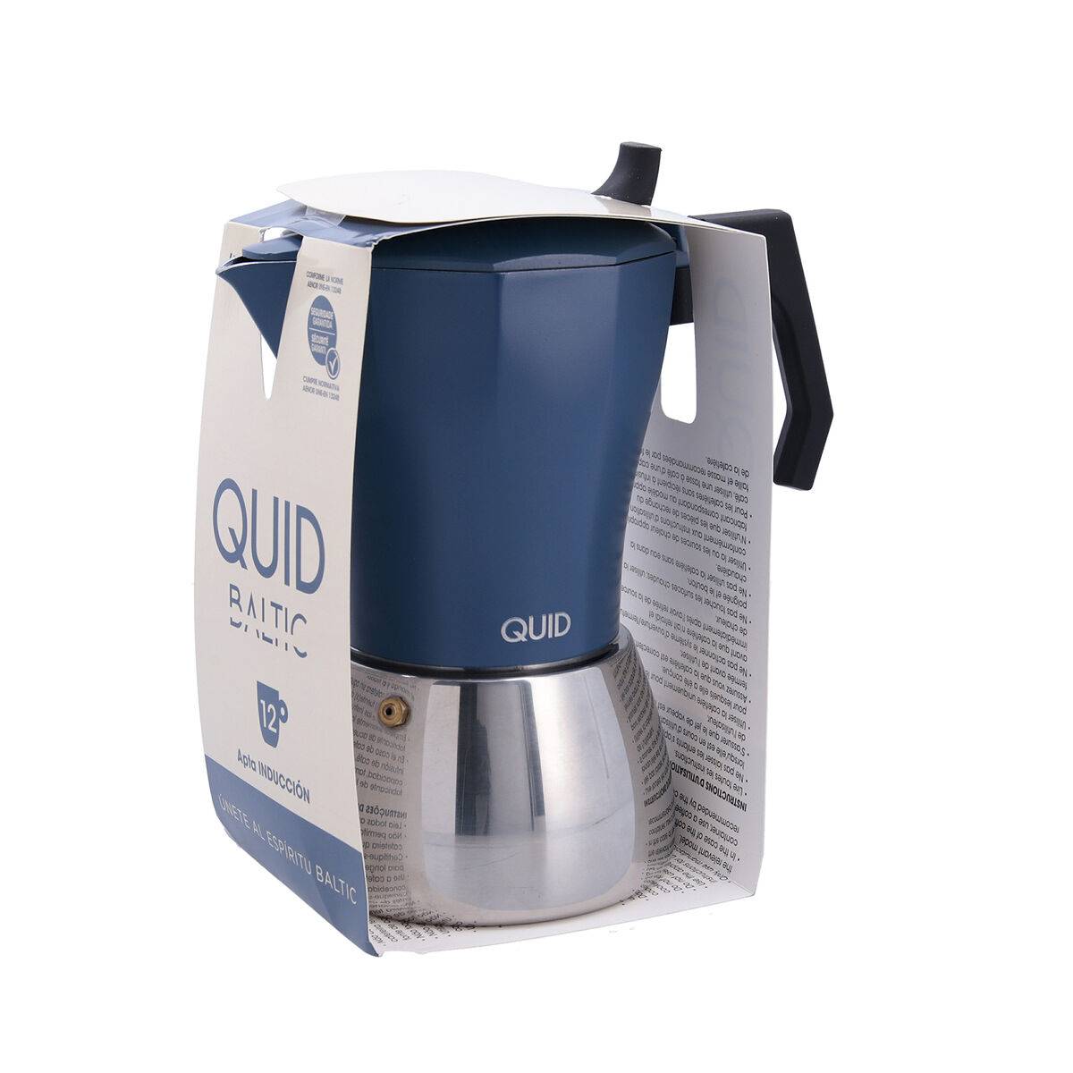 Cafetera Italiana Quid Baltic Blanco Metal 12 Tazas (6 Unidades)