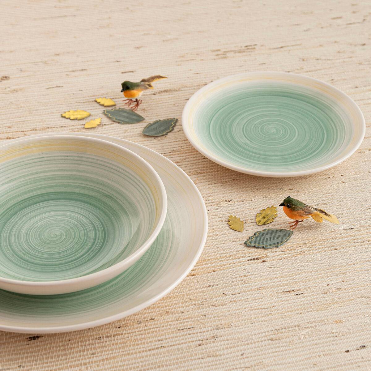 Plato de Postre Quid Velvet Amarillo Cerámica Ø 19 cm (12 Unidades)