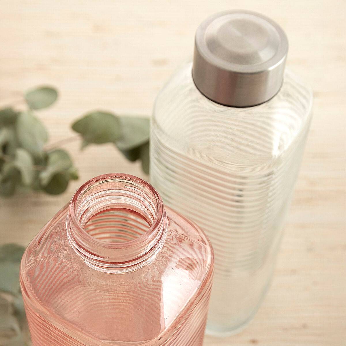 Botella de Agua Quid Velvet Transparente Vidrio 1 L (12 Unidades)