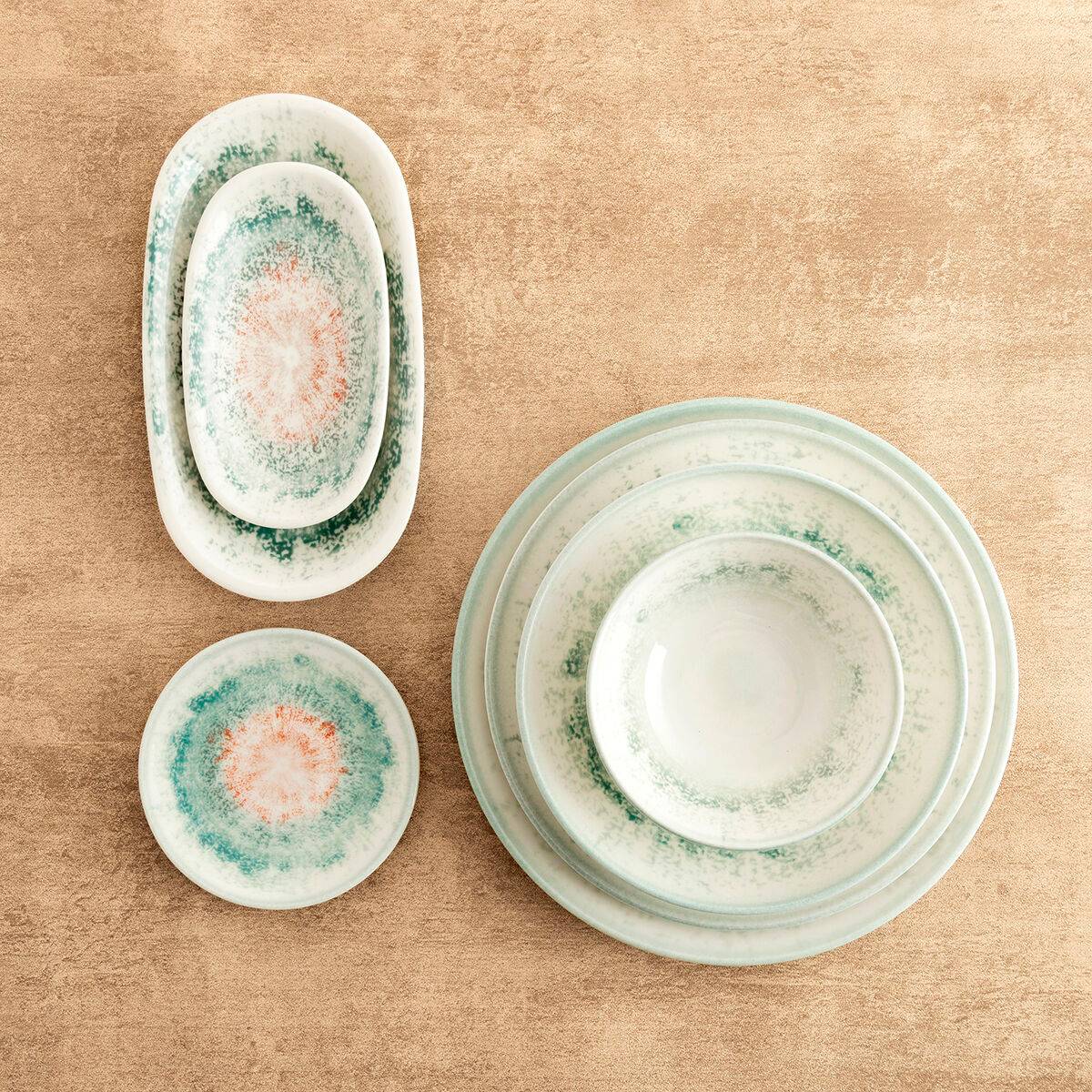 Plato Bidasoa Kai Hydrozero Blanco Cerámica Ø 15 cm Pan (6 Unidades)