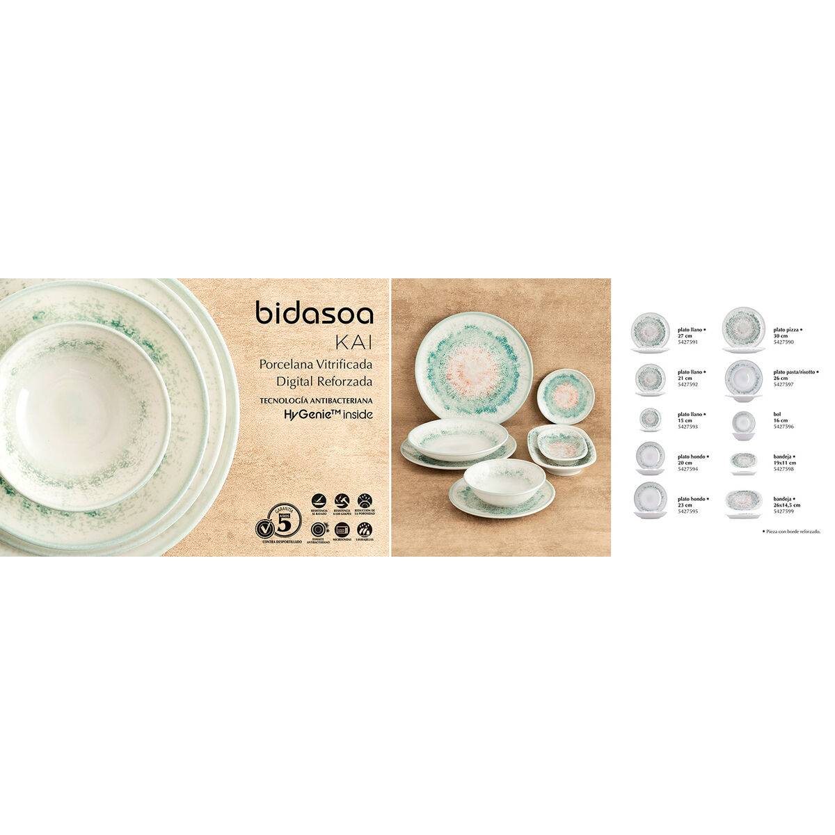 Bandeja de Aperitivos Bidasoa Kai Hydrozero Blanco 26 x 14,5 cm (6 Unidades)