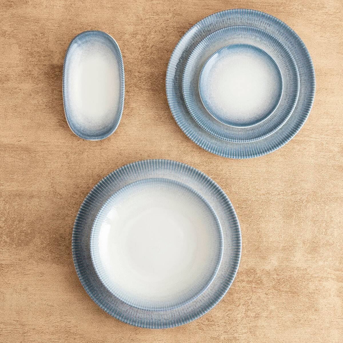 Bandeja de Aperitivos Bidasoa Lea Hydrozero Blanco 26 x 14,5 cm (6 Unidades)