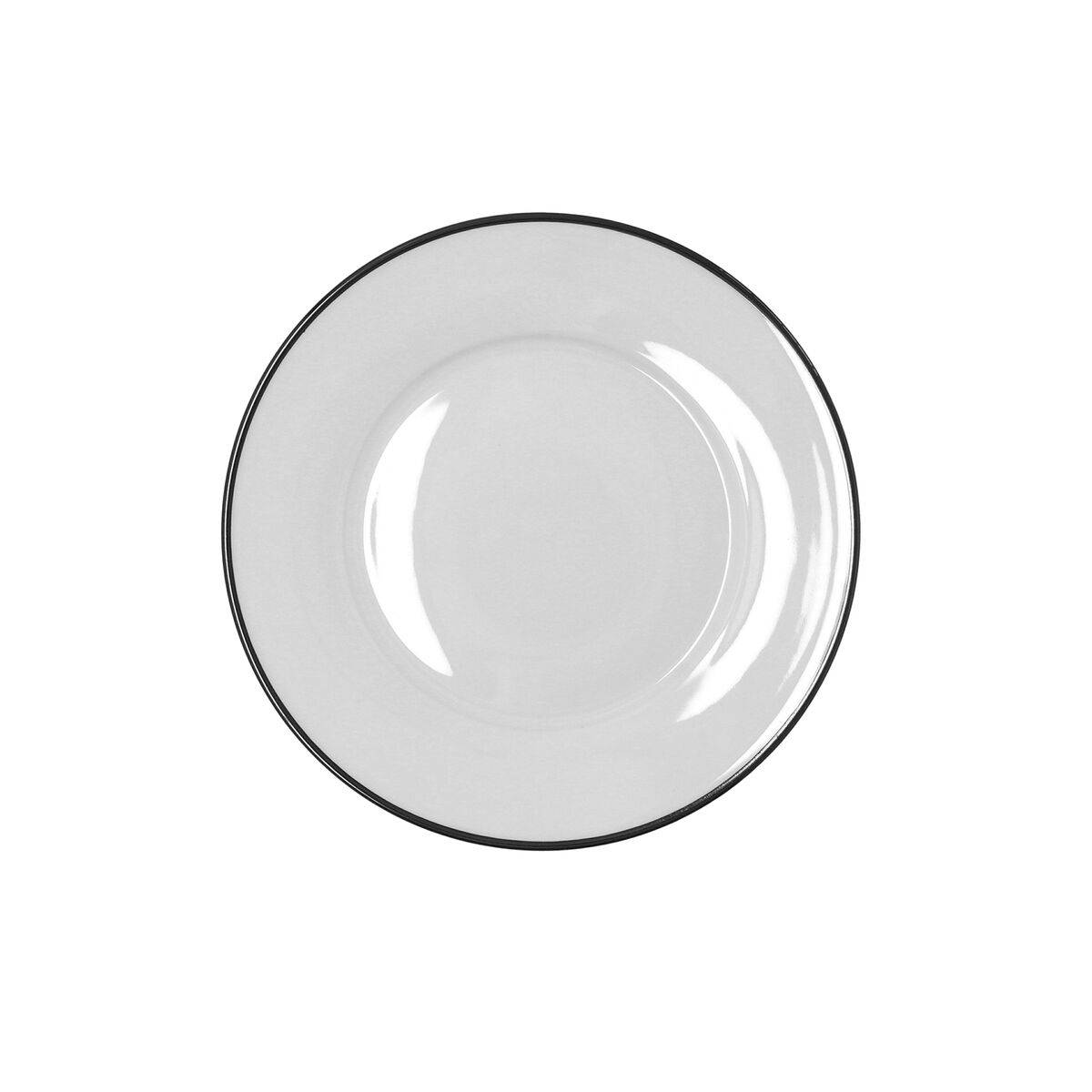 Plato de Postre Bidasoa Glacial Filo Blanco Cerámica Ø 19 cm (36 Unidades)