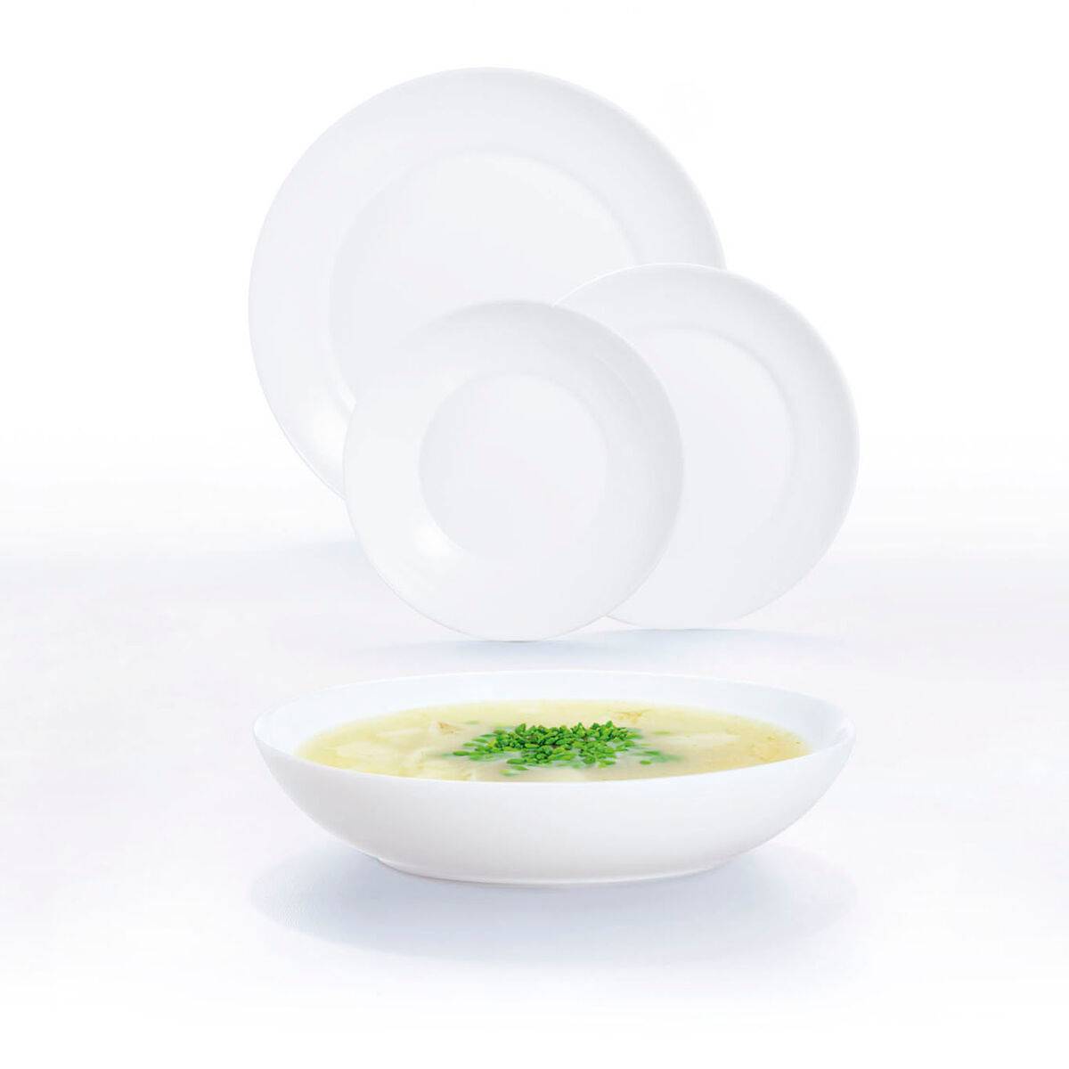 Plato Hondo Luminarc Apy Blanco Vidrio Ø 20 cm (12 Unidades)