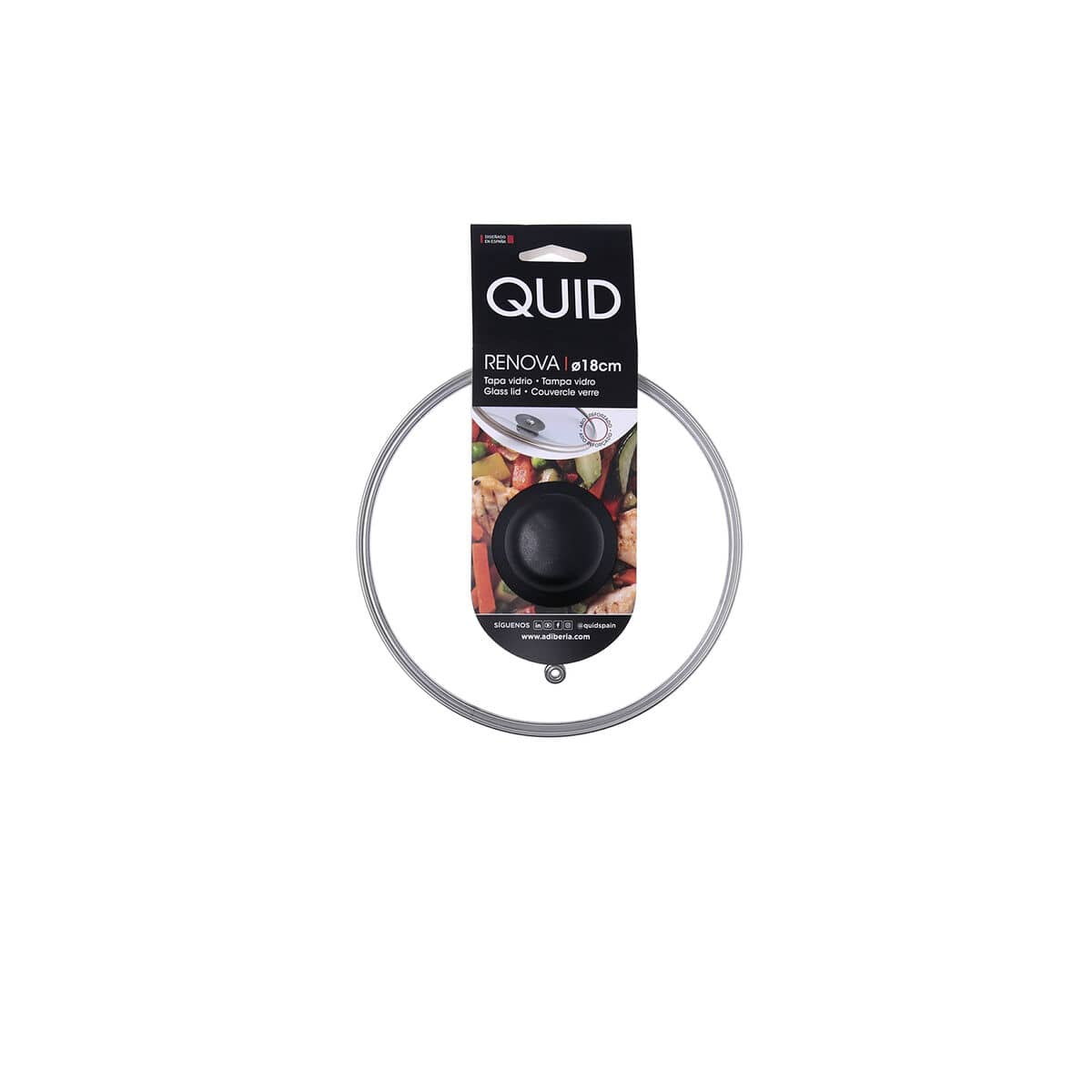 Tapa para Olla Quid Renova Transparente Vidrio Ø 18 cm (6 Unidades)