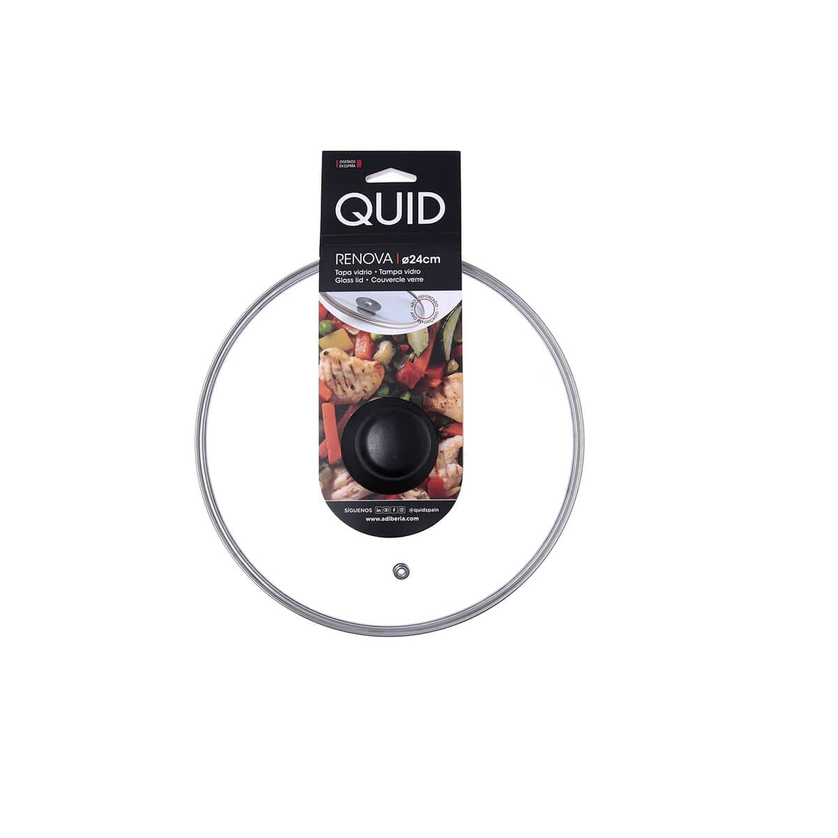 Tapa para Olla Quid Renova Transparente Vidrio Ø 24 cm (6 Unidades)