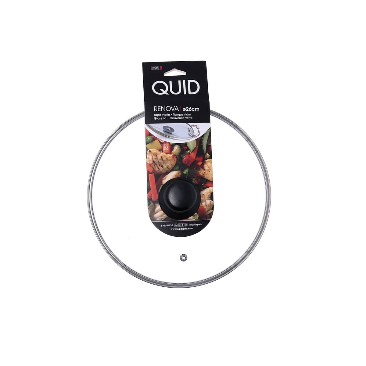 Tapa para Olla Quid Renova Transparente Vidrio Ø 26 cm (6 Unidades)