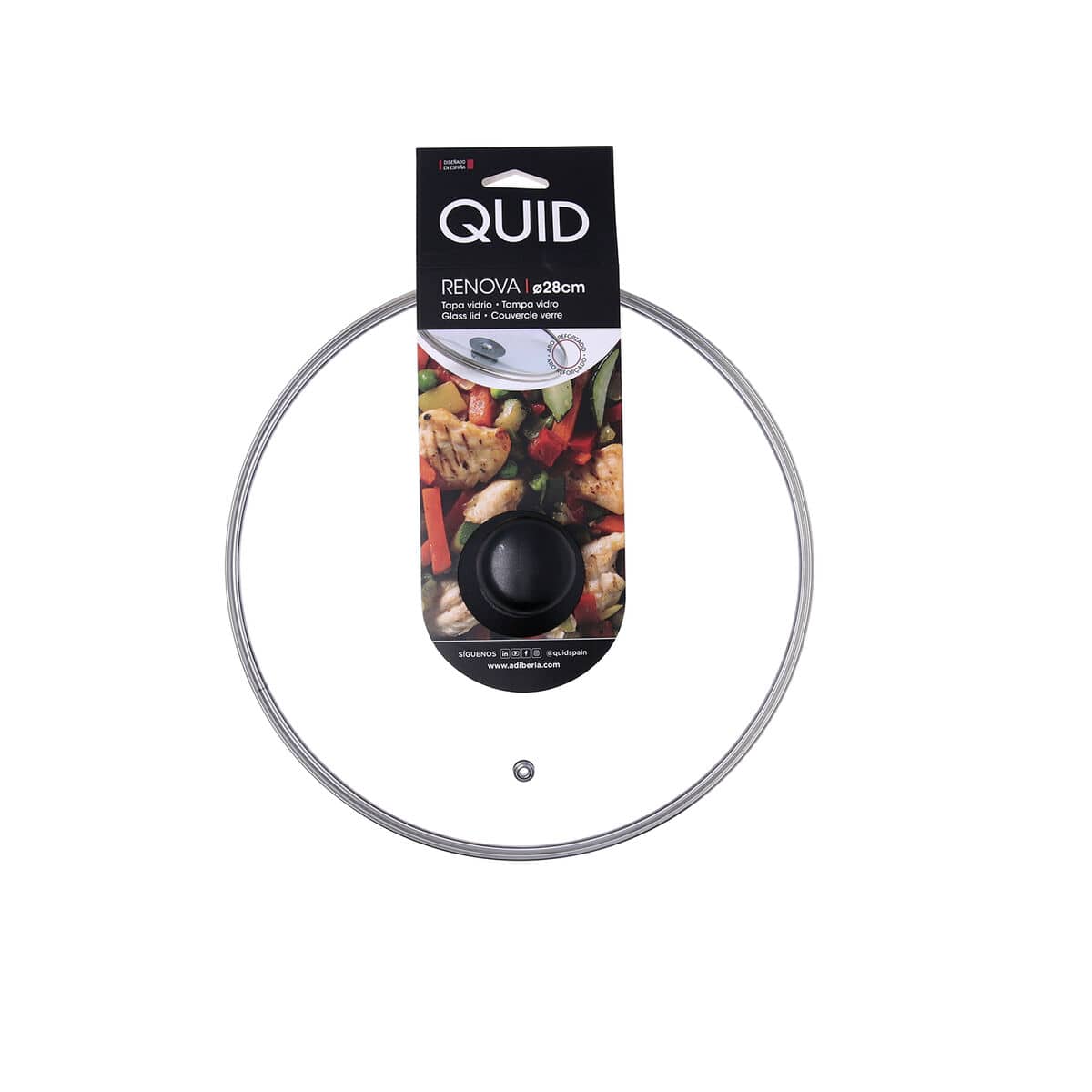 Tapa para Olla Quid Renova Transparente Vidrio Ø 28 cm (6 Unidades)