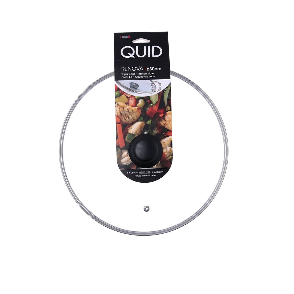 Tapa para Olla Quid Renova Transparente Vidrio Ø 30 cm (6 Unidades)