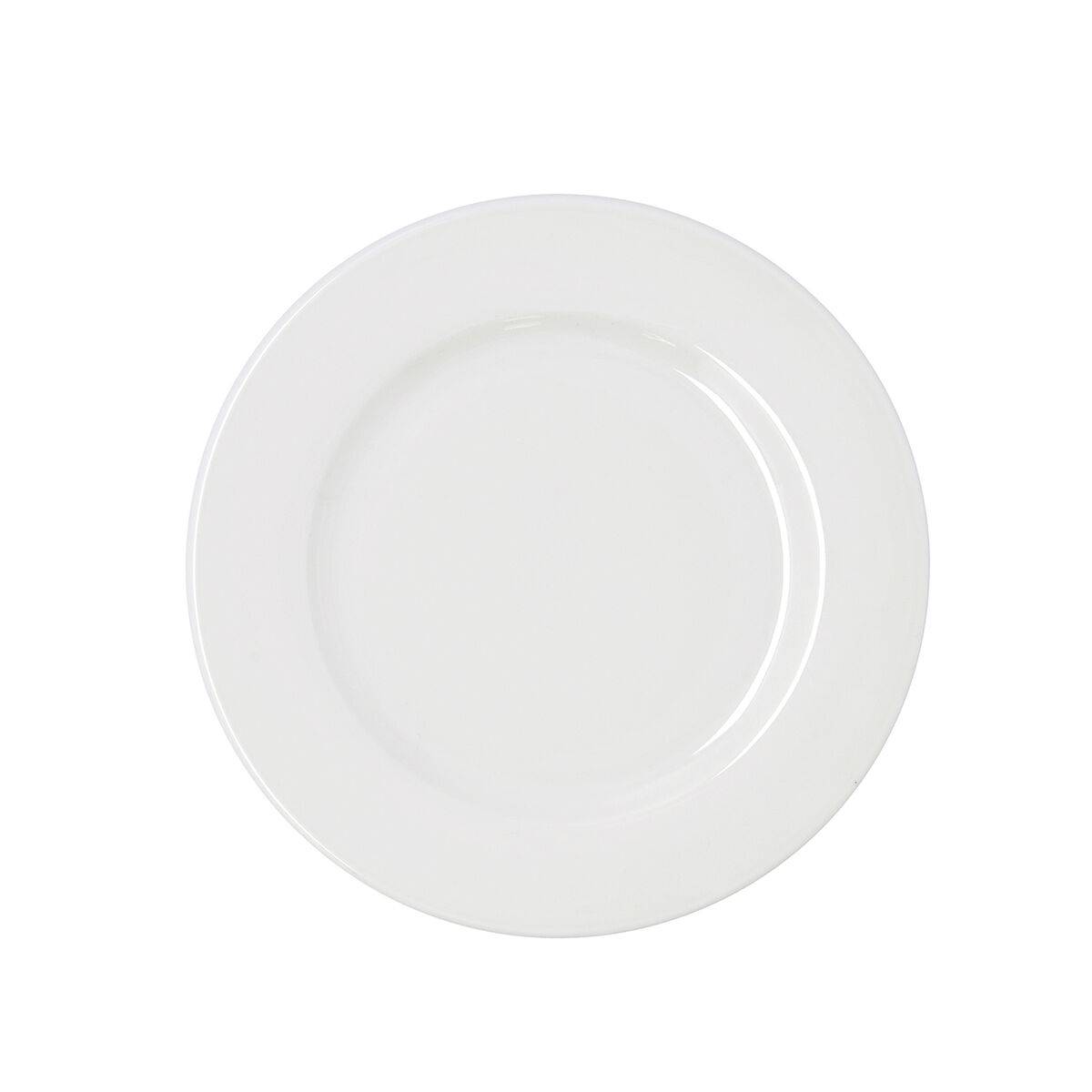 Plato Llano Bidasoa Serenity Hydrozero Blanco Cerámica Ø 25 cm (6 Unidades)