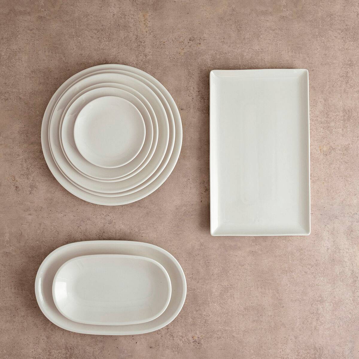 Plato para Pasta Bidasoa Harmony Hydrozero Blanco Cerámica Ø 27 cm (6 Unidades)