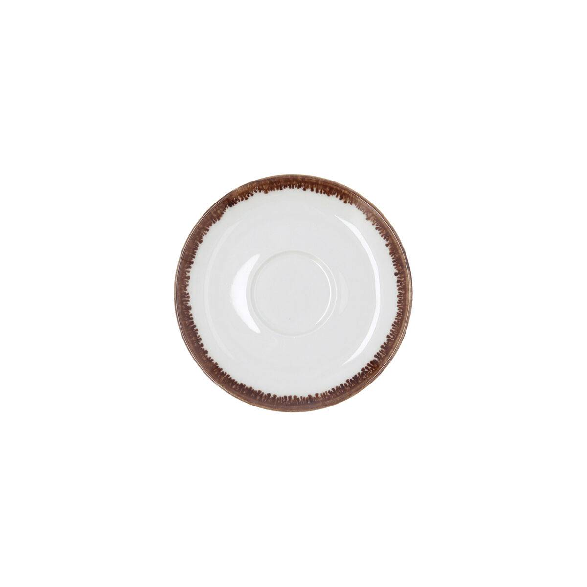 Plato Bidasoa Orion Hydrozero Blanco Cerámica Ø 14 cm Café (6 Unidades)