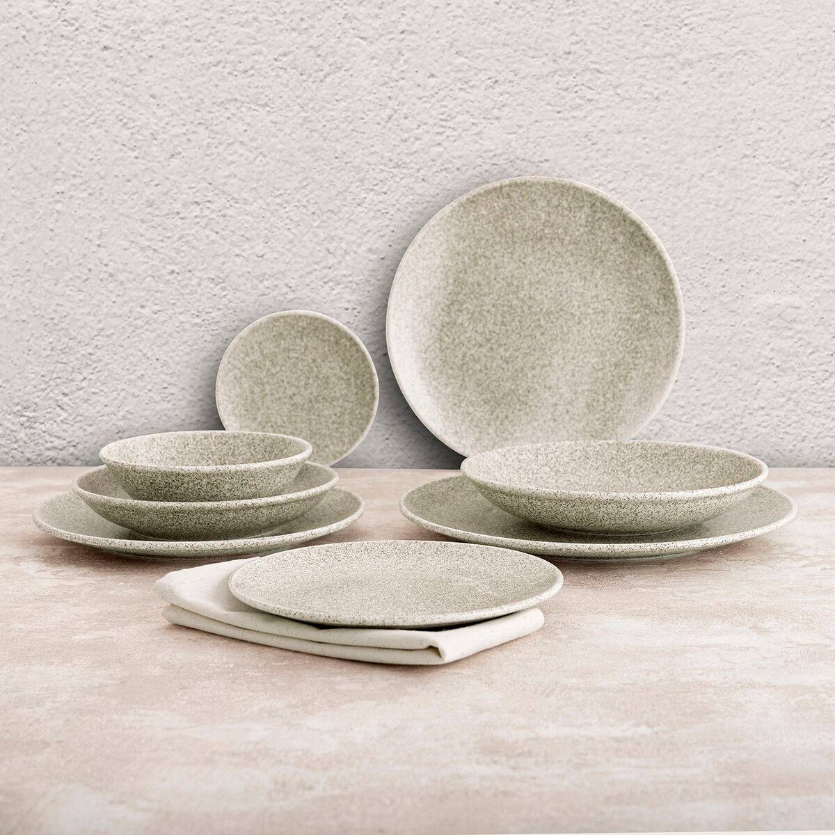 Plato de Postre Bidasoa Element Hydrozero Beige Cerámica Ø 21 cm (6 Unidades)