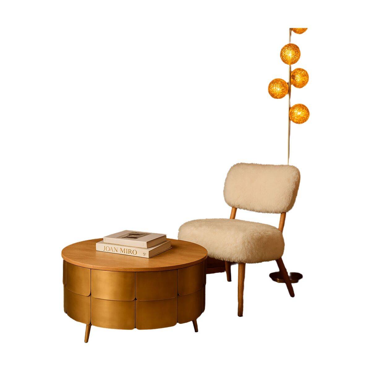Mesa de Centro Home ESPRIT Dorado 90 x 90 x 45 cm