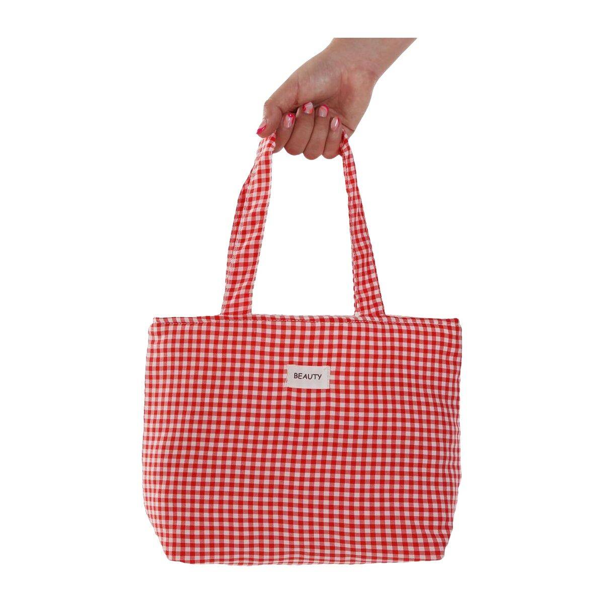 Bolso Mujer Versa Vichy Rojo 9 x 22 x 23 cm