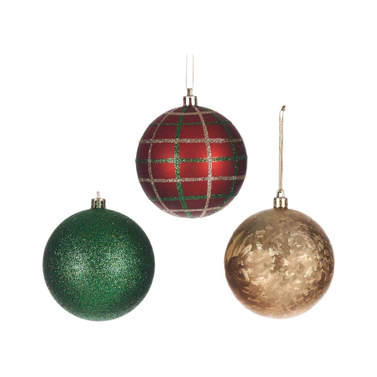 Set de Bolas de Navidad Krist+ Multicolor Plástico Ø 8 cm