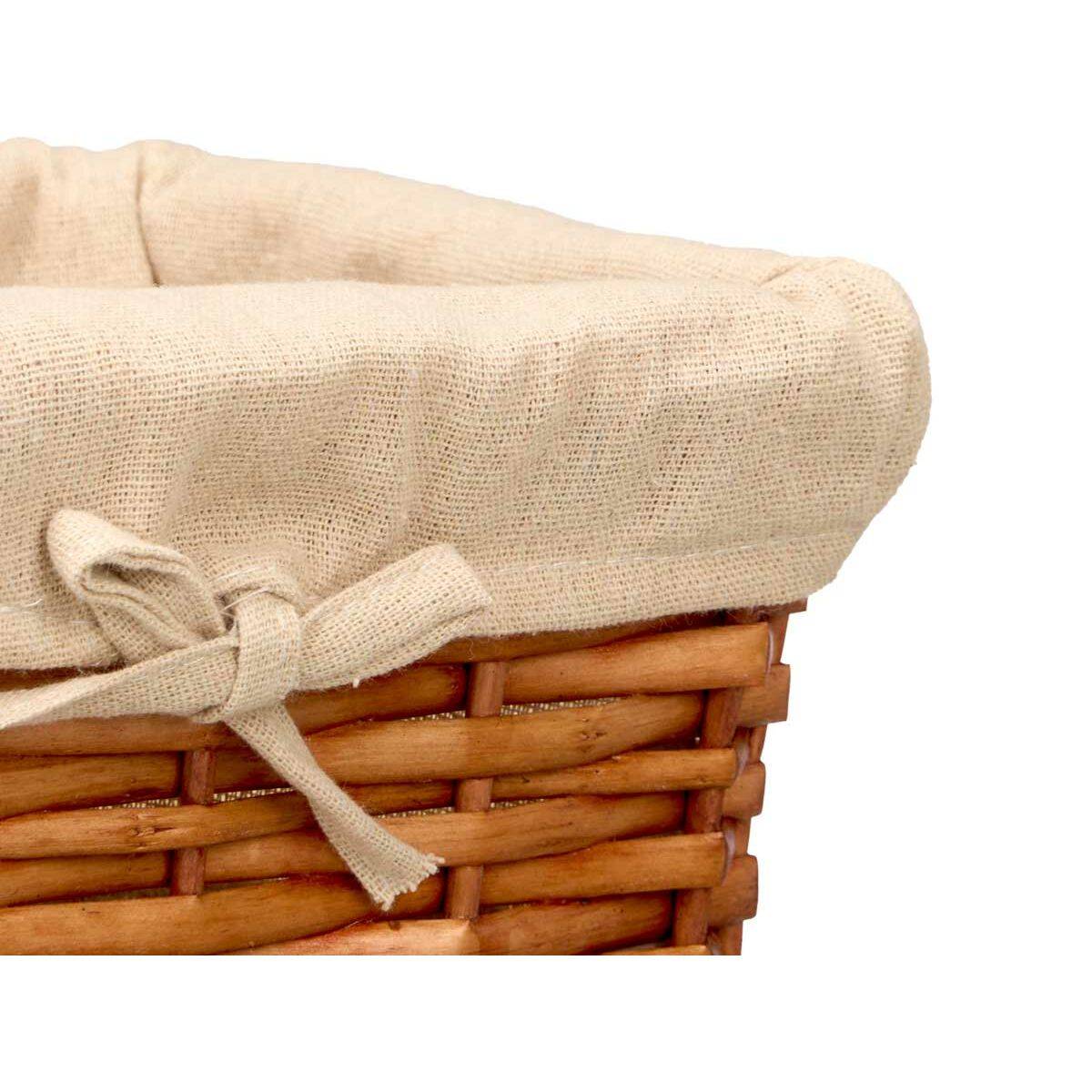 Juego de Cestos Kipit Poliéster Mimbre 50 % algodón 39 x 16,5 x 29 cm 3 Piezas