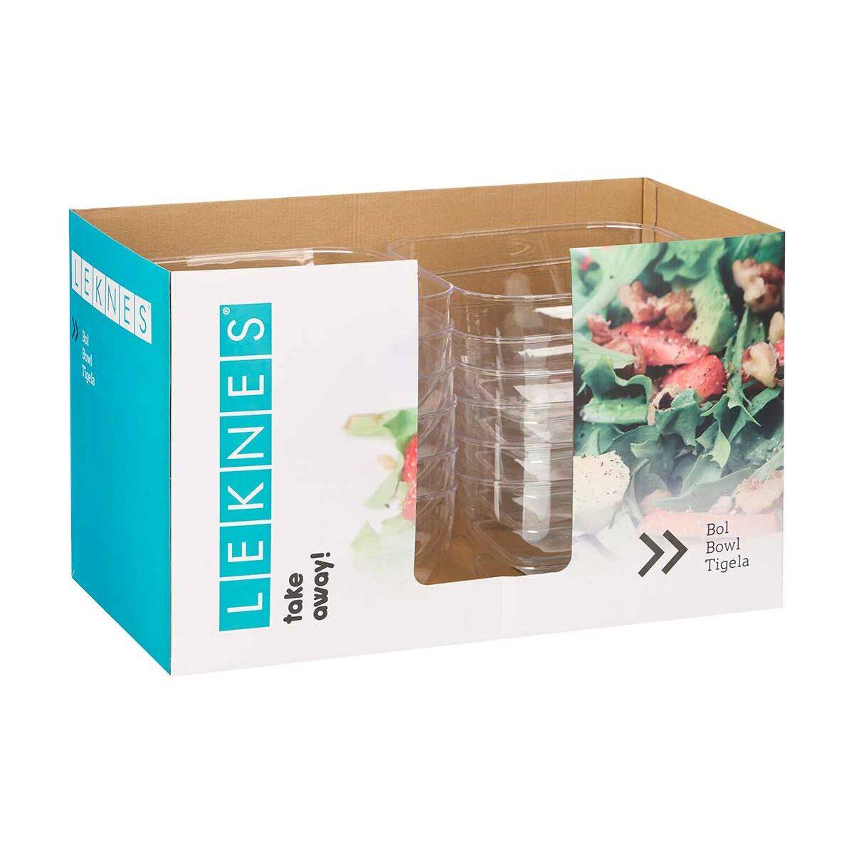 Set de Platos Leknes Transparente Plástico 5 L 25,5 x 12,3 x 25,5 cm (12 Unidades)