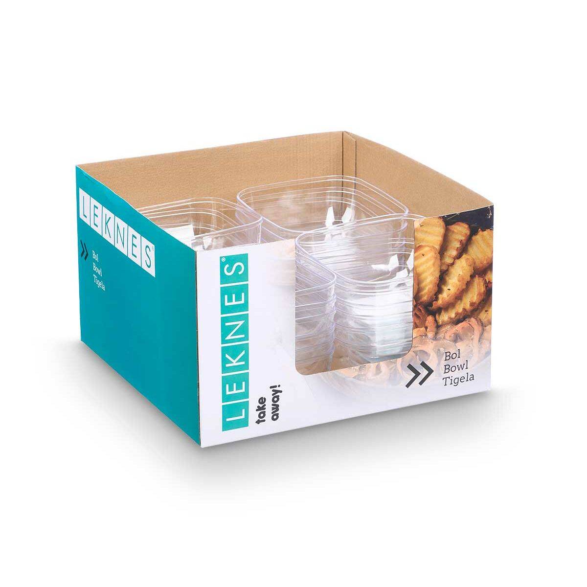 Set de Cuencos Leknes Transparente Plástico 800 ml 15,3 x 7 x 15,3 cm (24 Unidades)