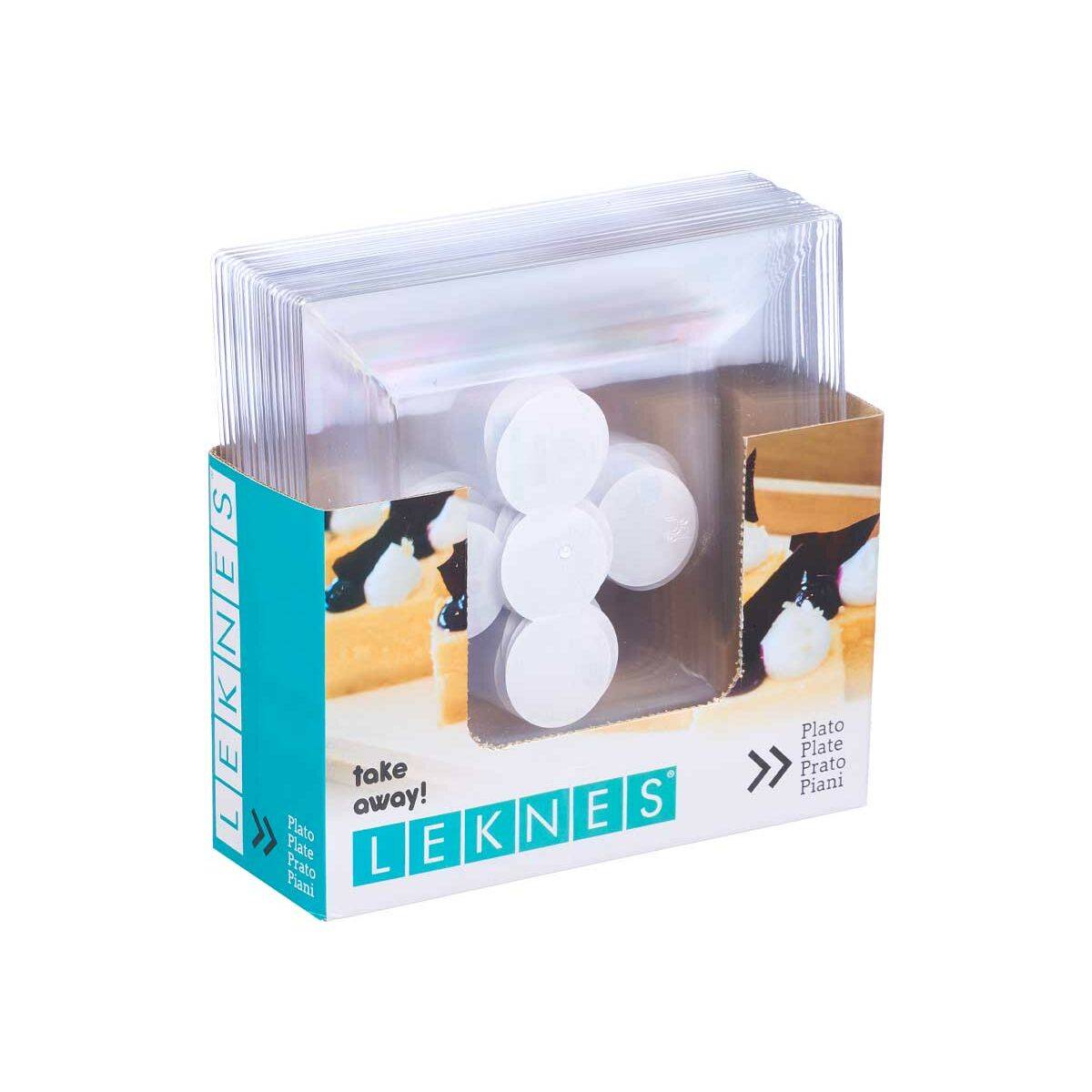 Set de Platos Leknes Transparente Poliestireno Plástico 20,3 x 1,5 x 20,3 cm (24 Unidades)