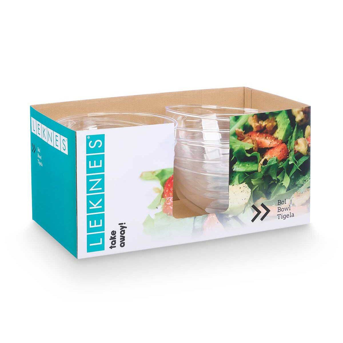 Set de Platos Leknes Transparente Plástico 3,5 L 25,5 x 12,5 x 25,5 cm (12 Unidades)