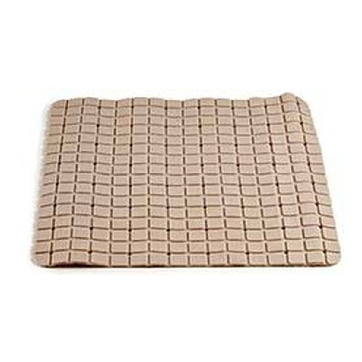 Alfombra de baño Berilo Beige PVC 0,03 x 50 x 50 cm (6 Unidades)