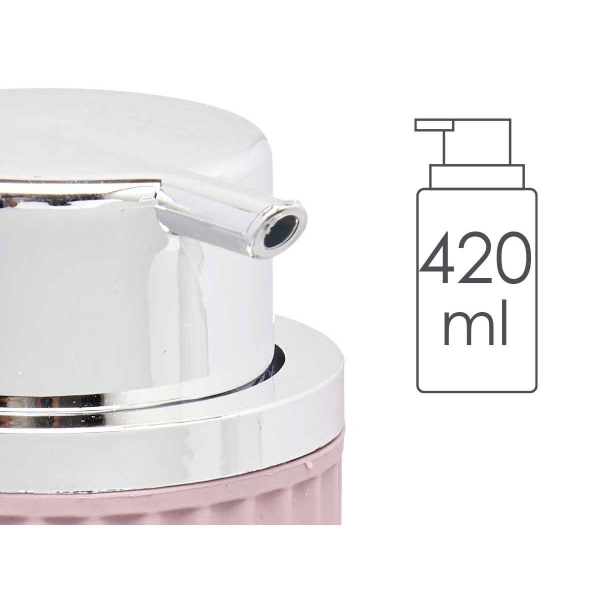 Dispensador de Jabón Berilo Rosa Plástico 420 ml 7 x 14,5 x 8,5 cm (16 Unidades)