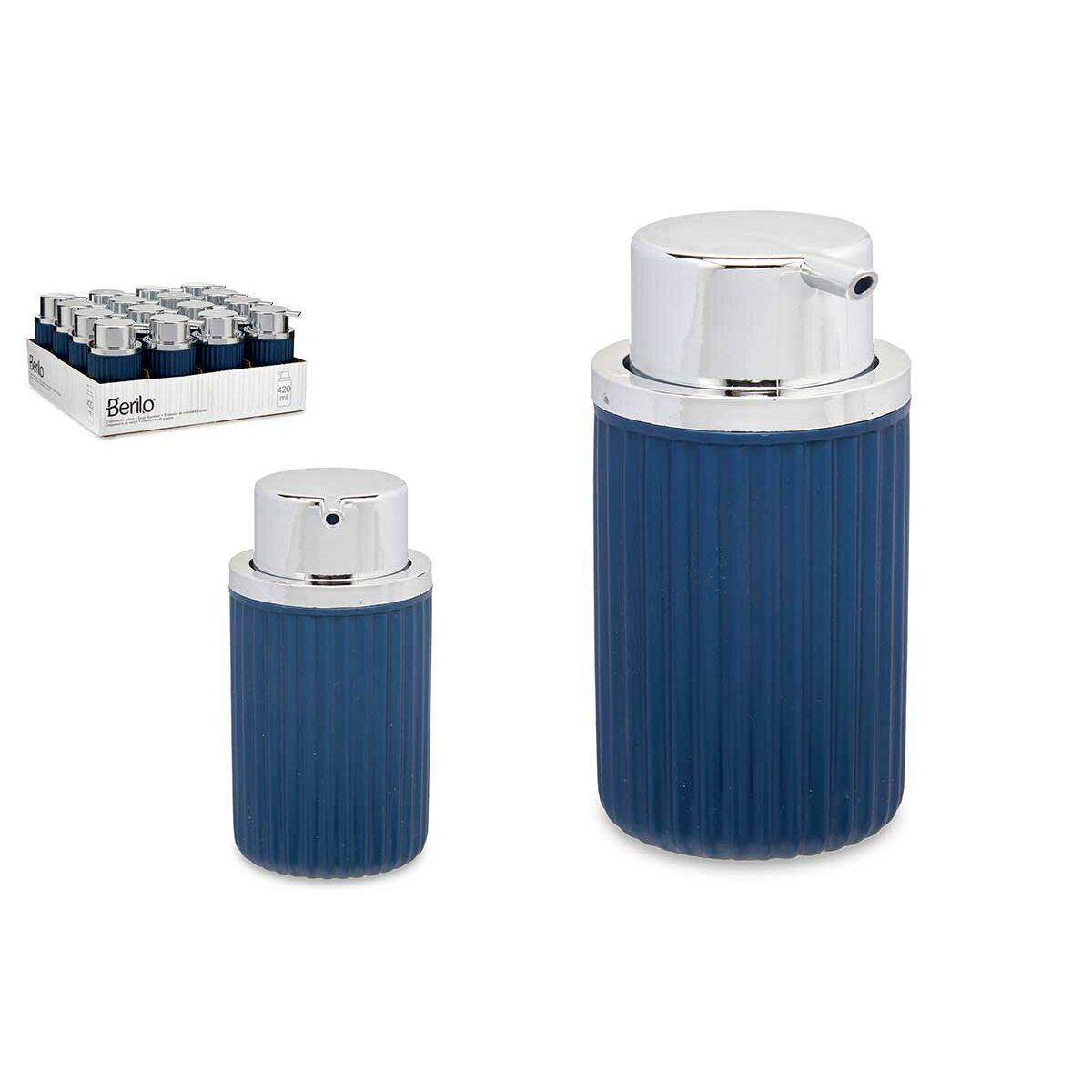 Dispensador de Jabón Berilo Azul Plástico 420 ml 7 x 14,5 x 8,5 cm (16 Unidades)