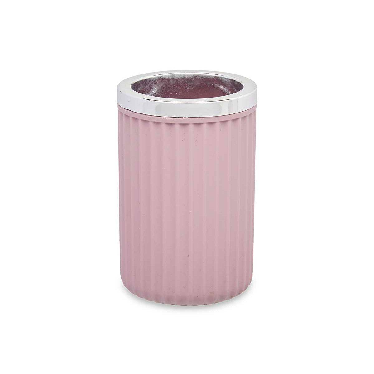 Vaso Berilo Rosa Plástico 7,5 x 11,5 x 7,5 cm (16 Unidades)