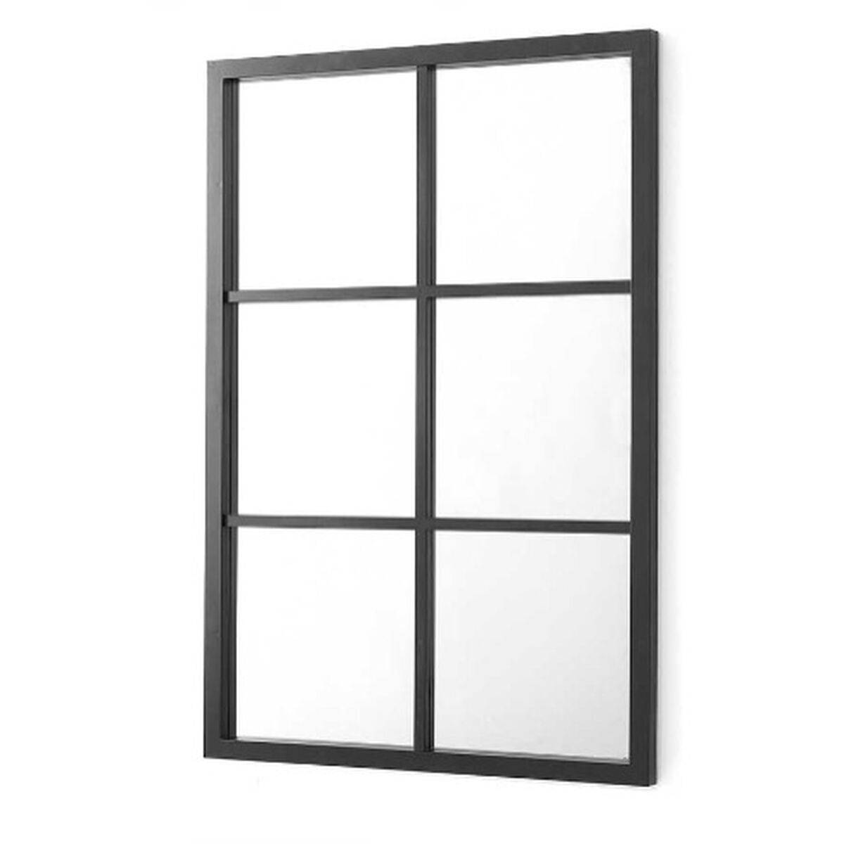 Espejo de pared Gift Decor Negro Cuadrados 70 x 47 x 2 cm (6 Unidades)