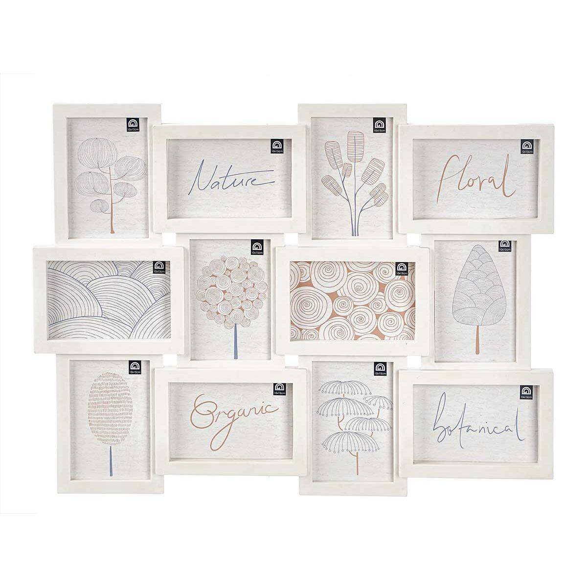 Portafotos de Pared Gift Decor Blanco Polipropileno (4 Unidades)