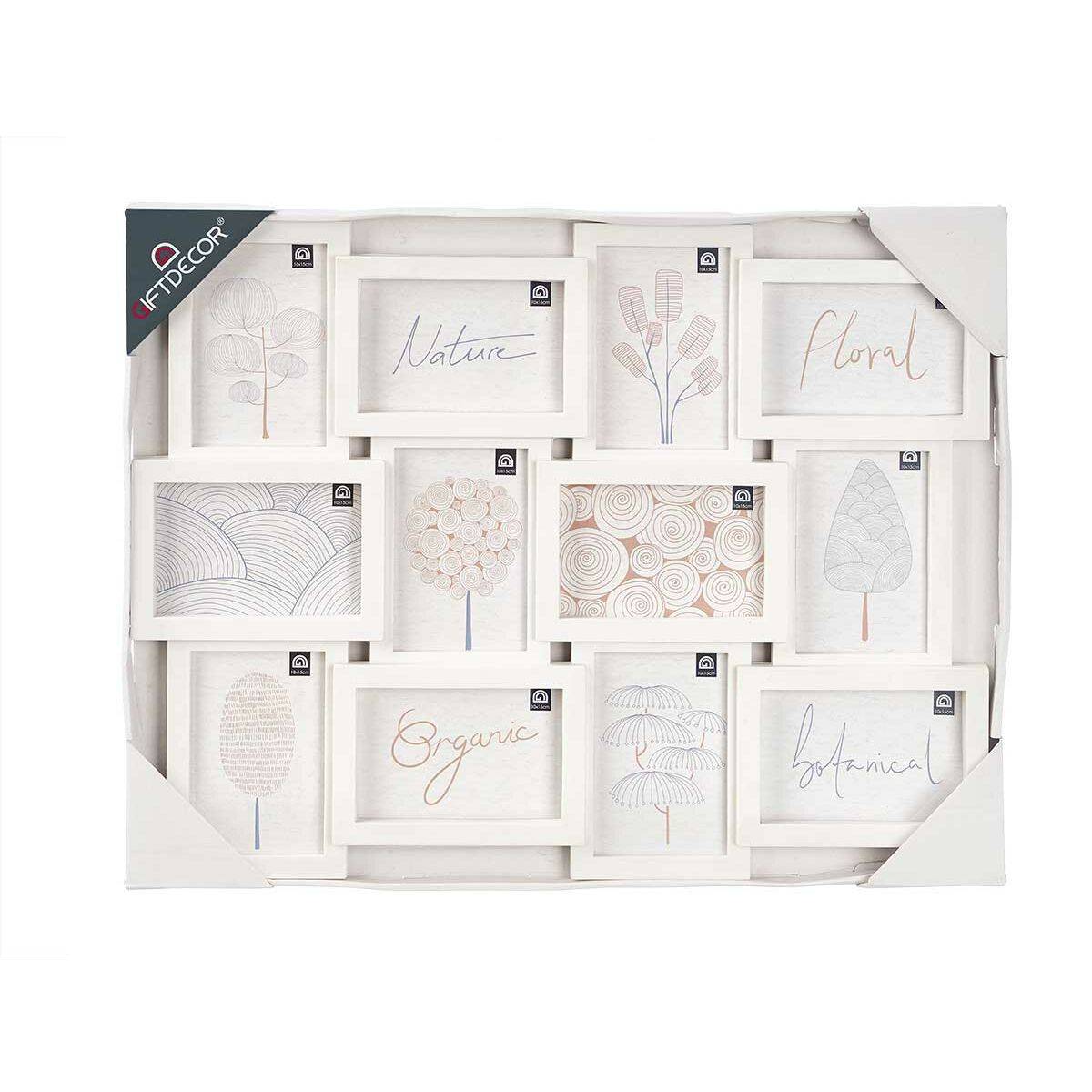 Portafotos de Pared Gift Decor Blanco Polipropileno (4 Unidades)