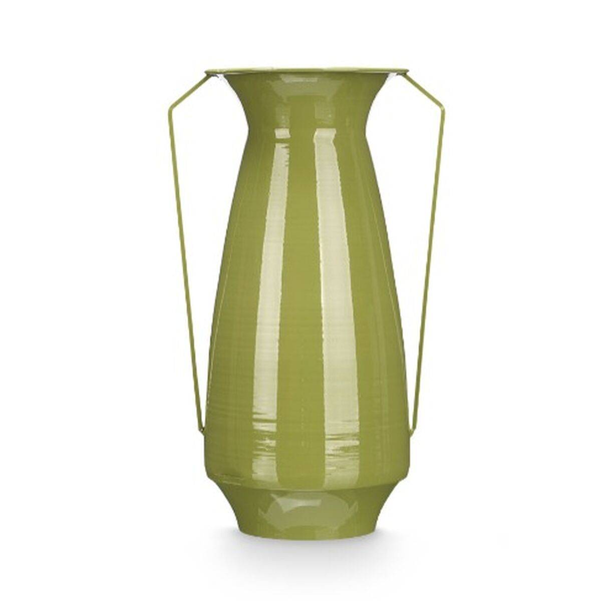 Jarrón Gift Decor Verde Hierro Cónico 25,5 x 41,5 x 18,5 cm (4 Unidades)
