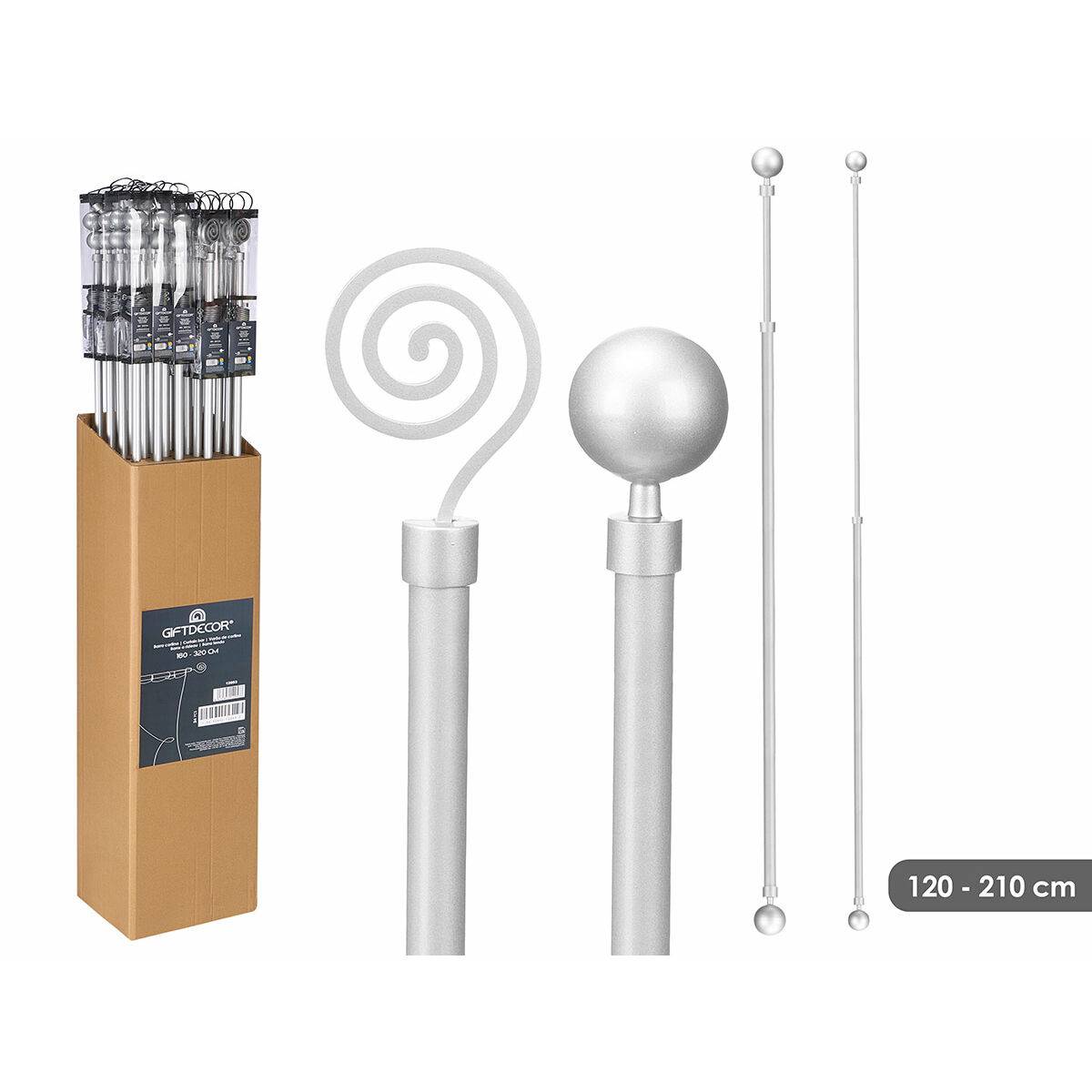 Barra para Cortinas Gift Decor Extensible 160-320 cm (24 Unidades)