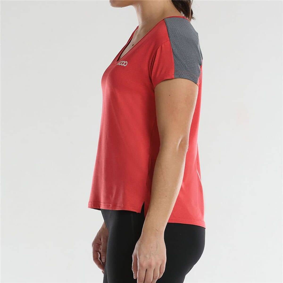 Camiseta de Manga Corta Mujer +8000 NOVAR-169 Rojo