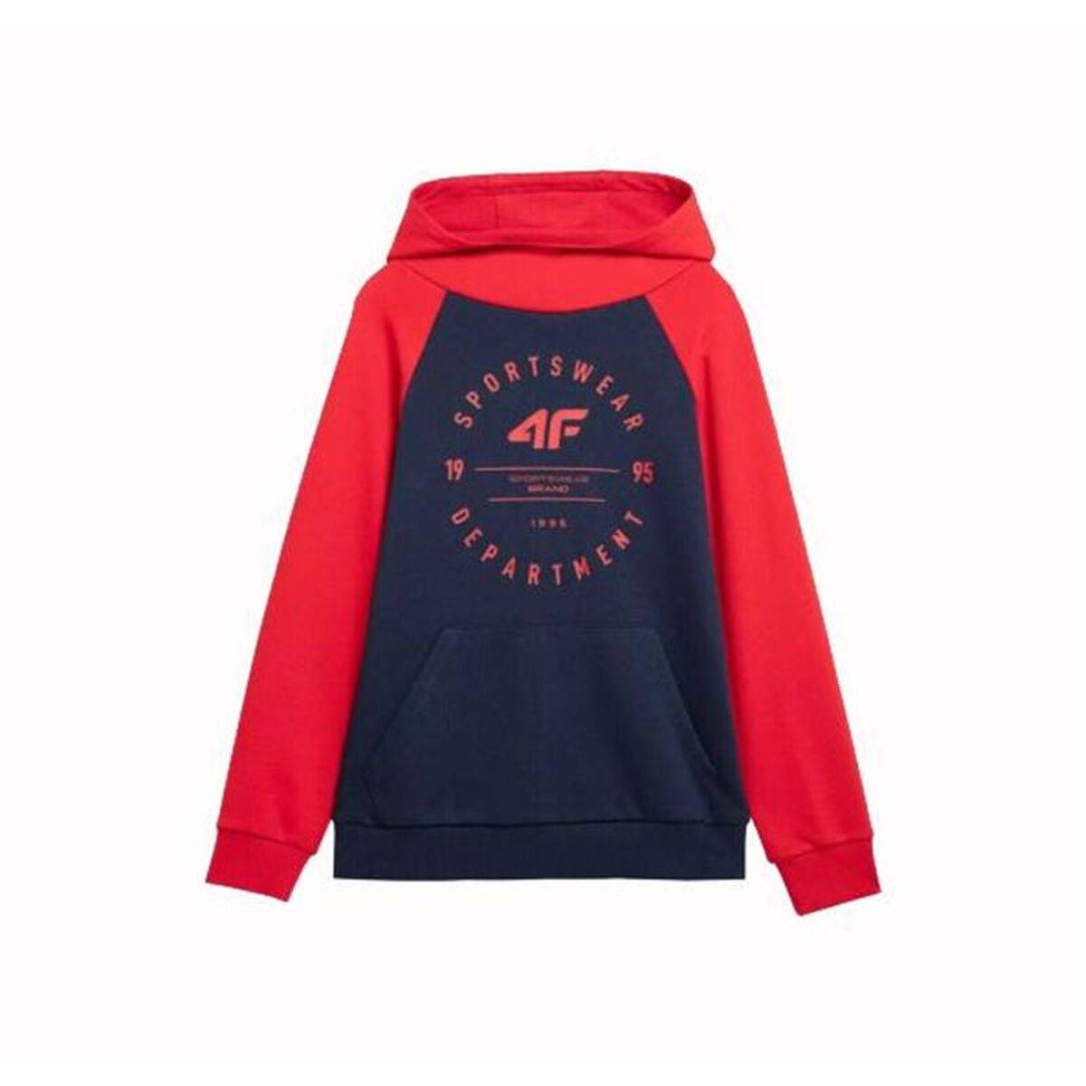 Sudadera con Capucha Niño 4F M221 Rojo Azul oscuro