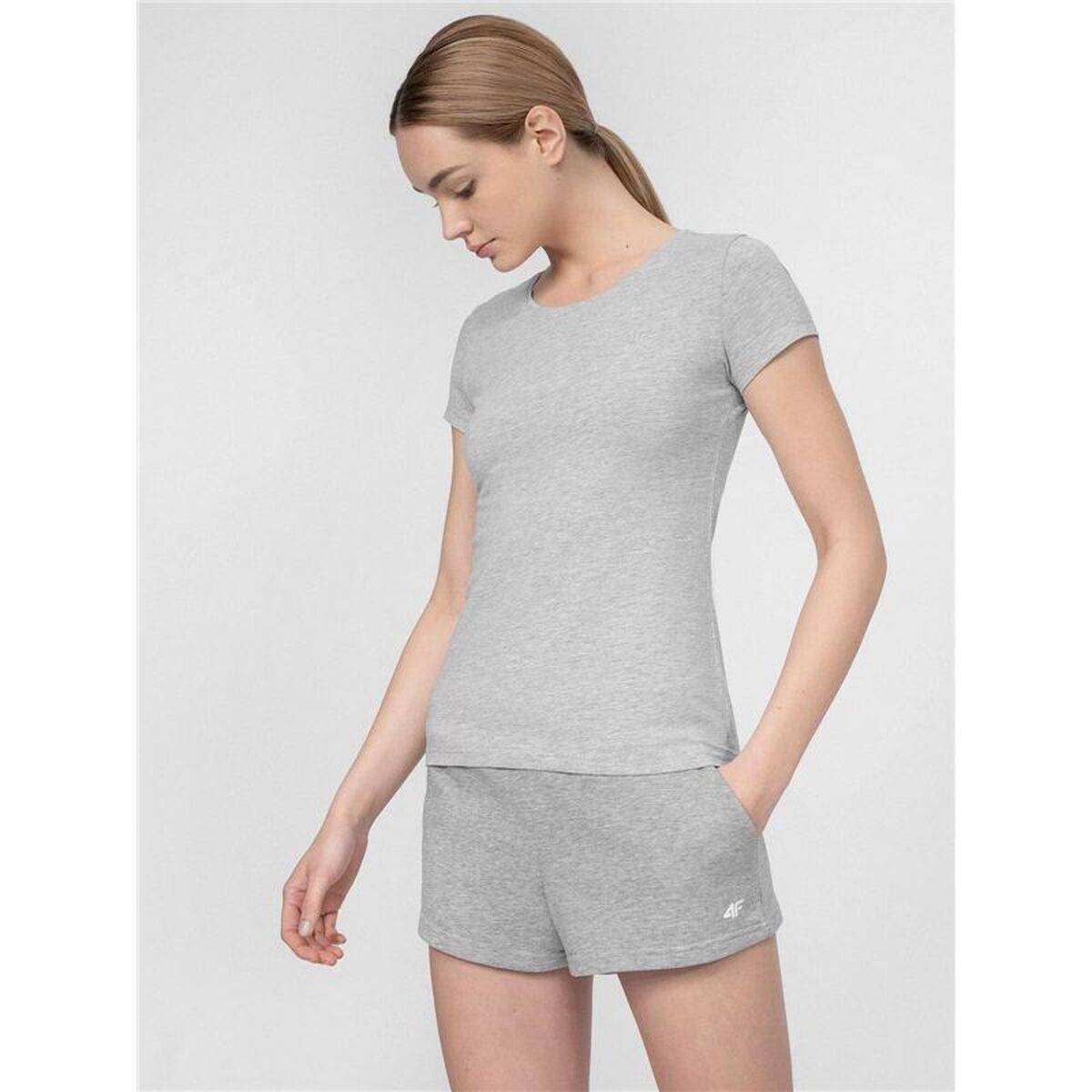 Camiseta de Manga Corta Mujer 4F TSD350 Gris