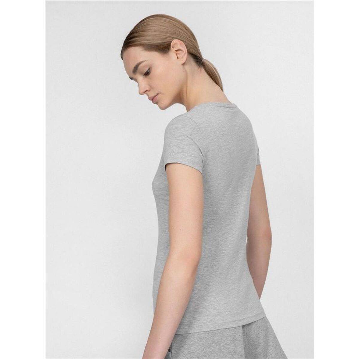 Camiseta de Manga Corta Mujer 4F TSD350 Gris